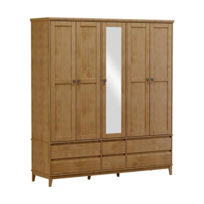 Ropero 5 Puertas 6 Cajones Con Espejo Ouro 2253-o Freijo Ropero 5 Puertas 6 Cajones Con Espejo Ouro 2253-o Freijo