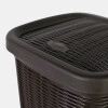 BASURERO PLAST MARRON C/PEDAL 8.5L Unica