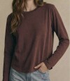 Remera Algodon Lavado Marron