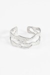 Pulsera acero wavy plateado