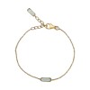 Pulsera Force-Plata Rodinada micra oro 18k-Piedra Topacio azul-PU2007 conpiedra