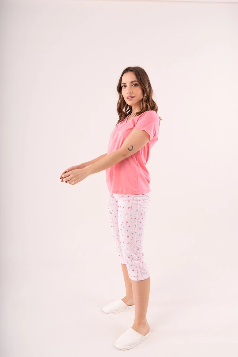 Pijama Manga Corta Capri 41553 - Coral 