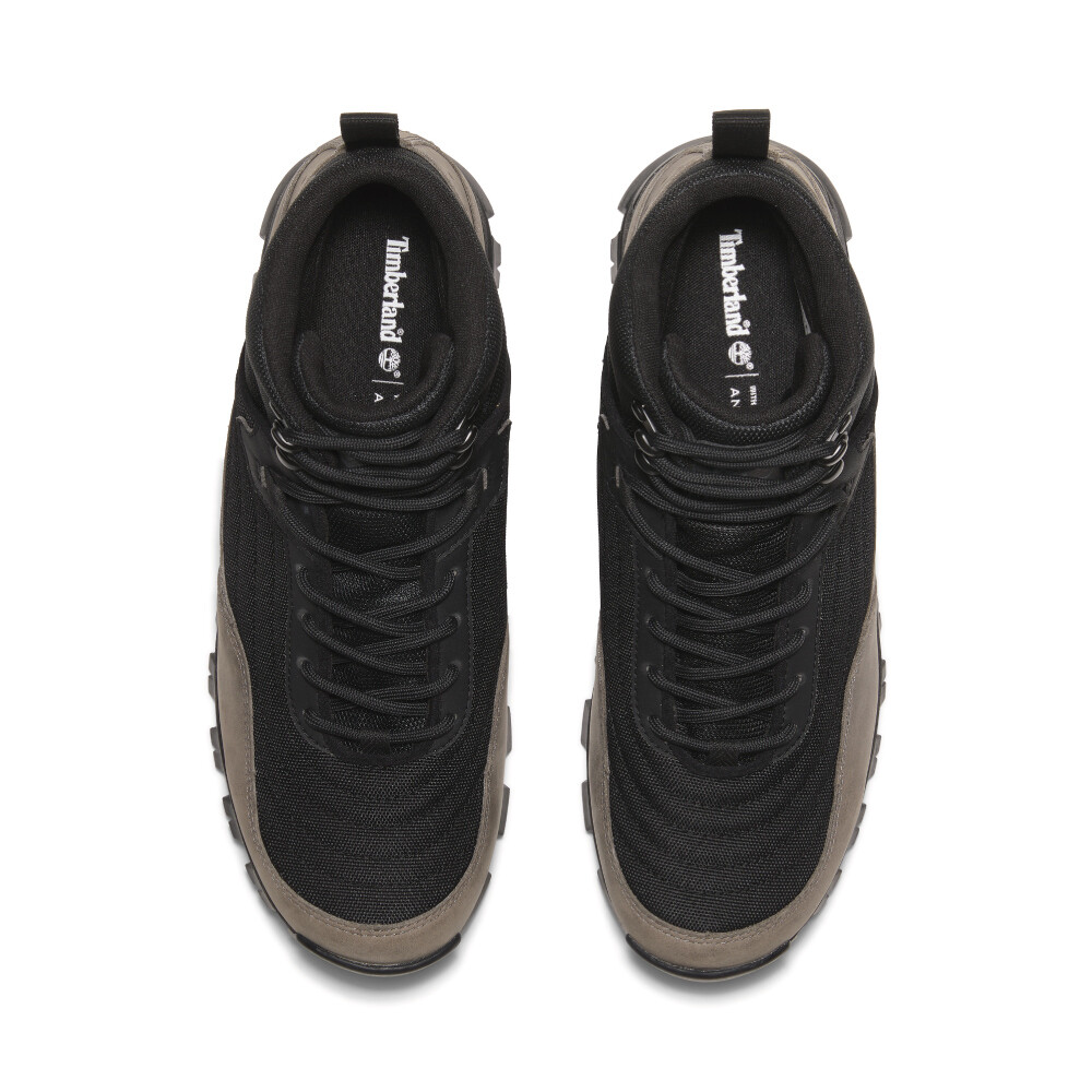 Botas Mid Lace Up Waterproof Hiking Hombre Black Mesh W Md Grey
