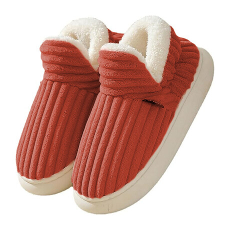 Pantufla de Felpa Super Abrigadas Antideslizante Unisex Rosa Viejo