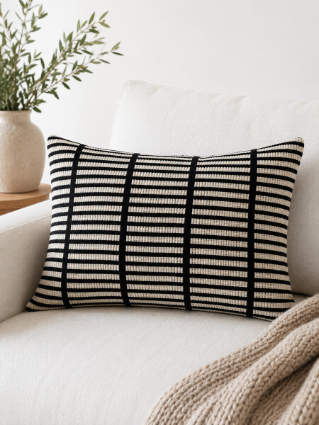 FUNDA DE ALMOHADON NANTES NEGRO