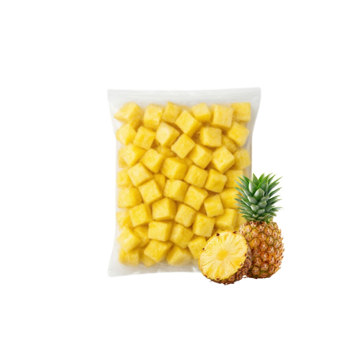 Piña picada en cubos - 1 kg 