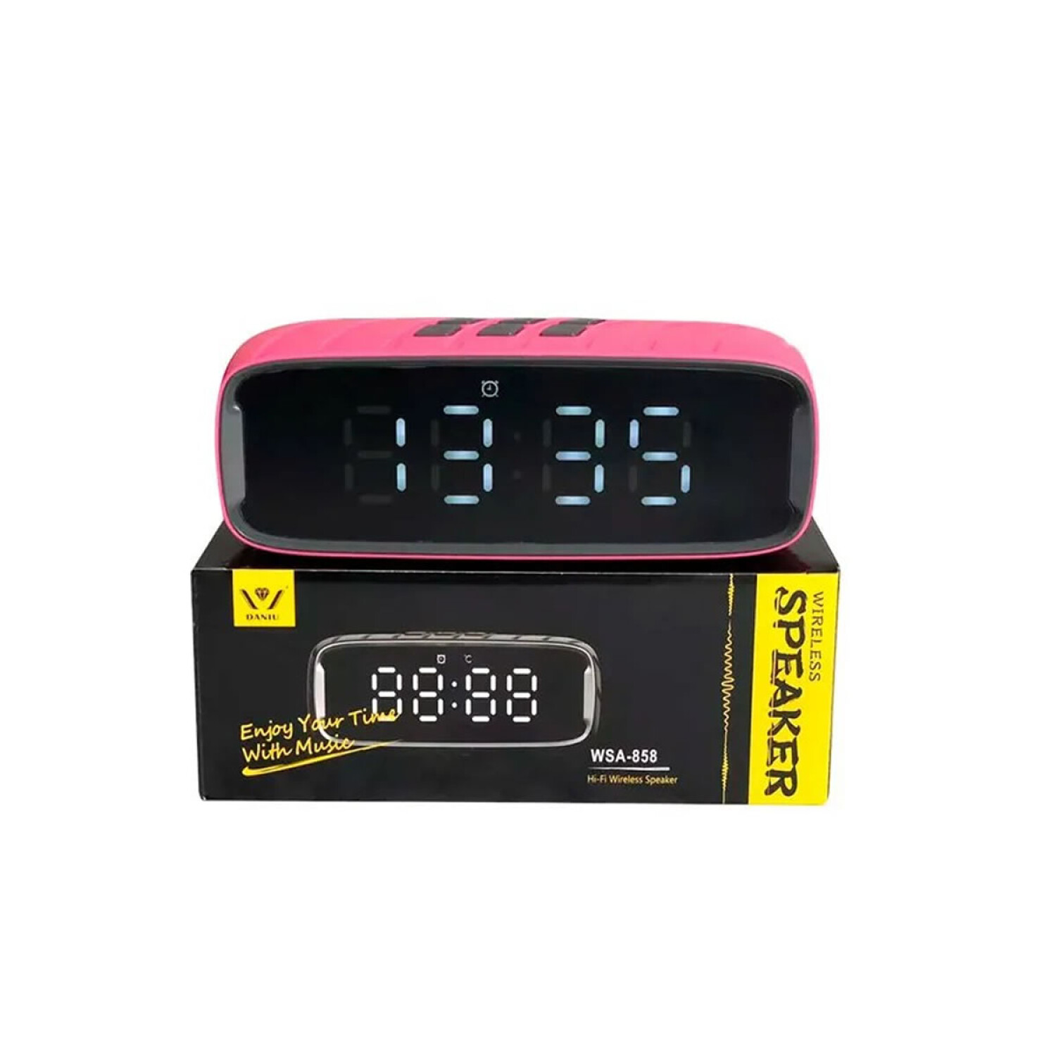 Parlante Con Reloj Despertador Recargable Bluetooth FM WSA-858 — Game Stop