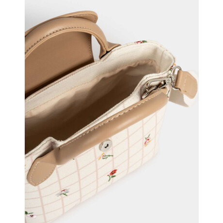 Cartera Mini Shopper Flores Estampado Flores