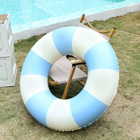 Flotador Inflable Rayas 80cm Celeste