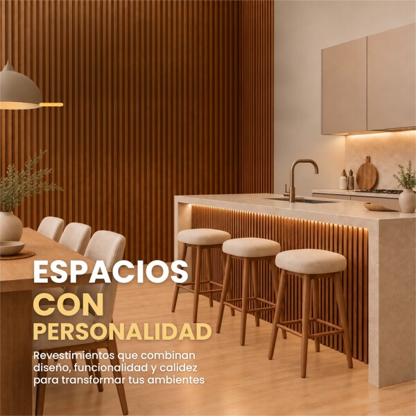 Pack x10 Wpc Simil Madera Wall Panel Lambrin 2.90x16.7 Marrón madera 5