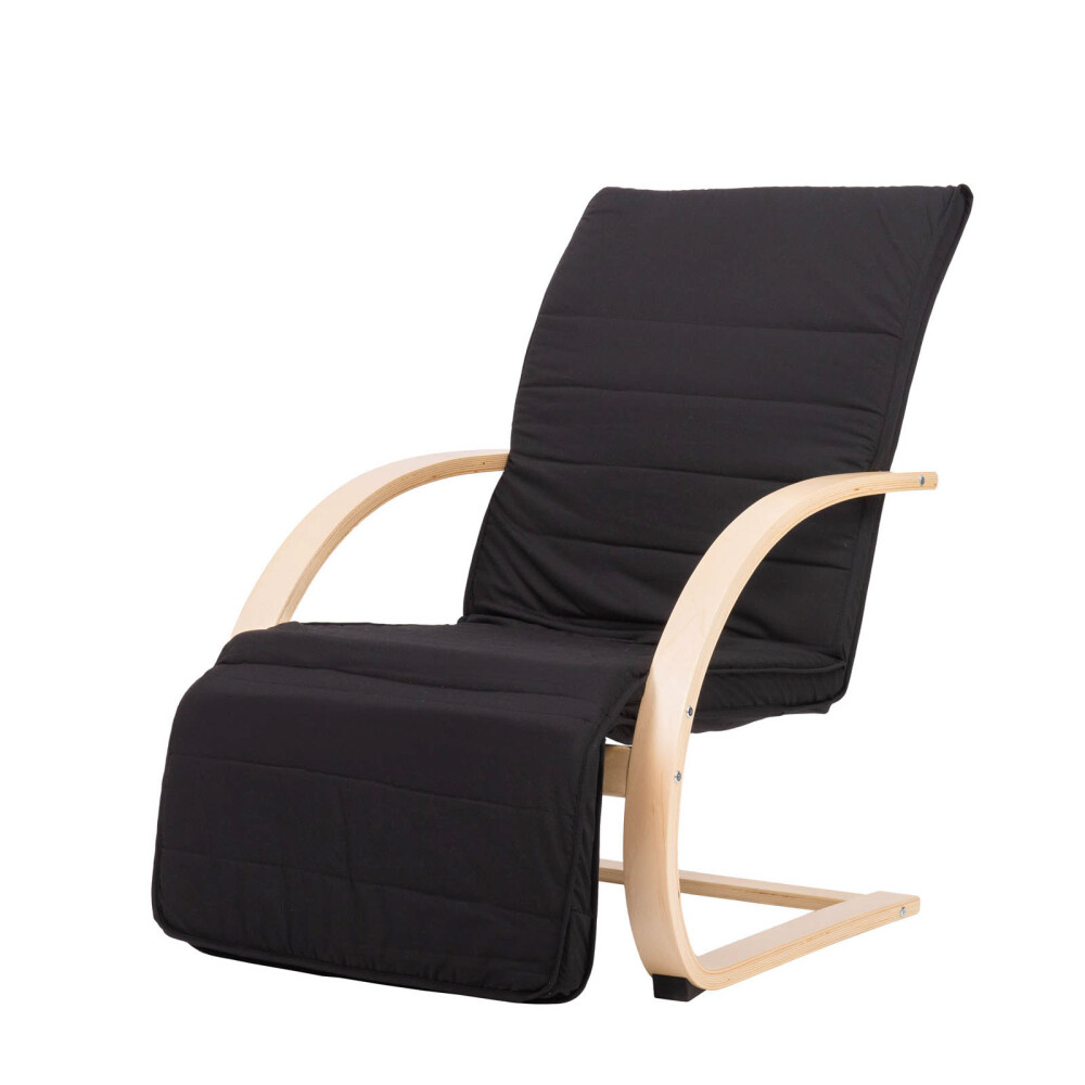 SILLA SILLÓN FLEX TELA-Y-MADERA NEGRO ROCKING