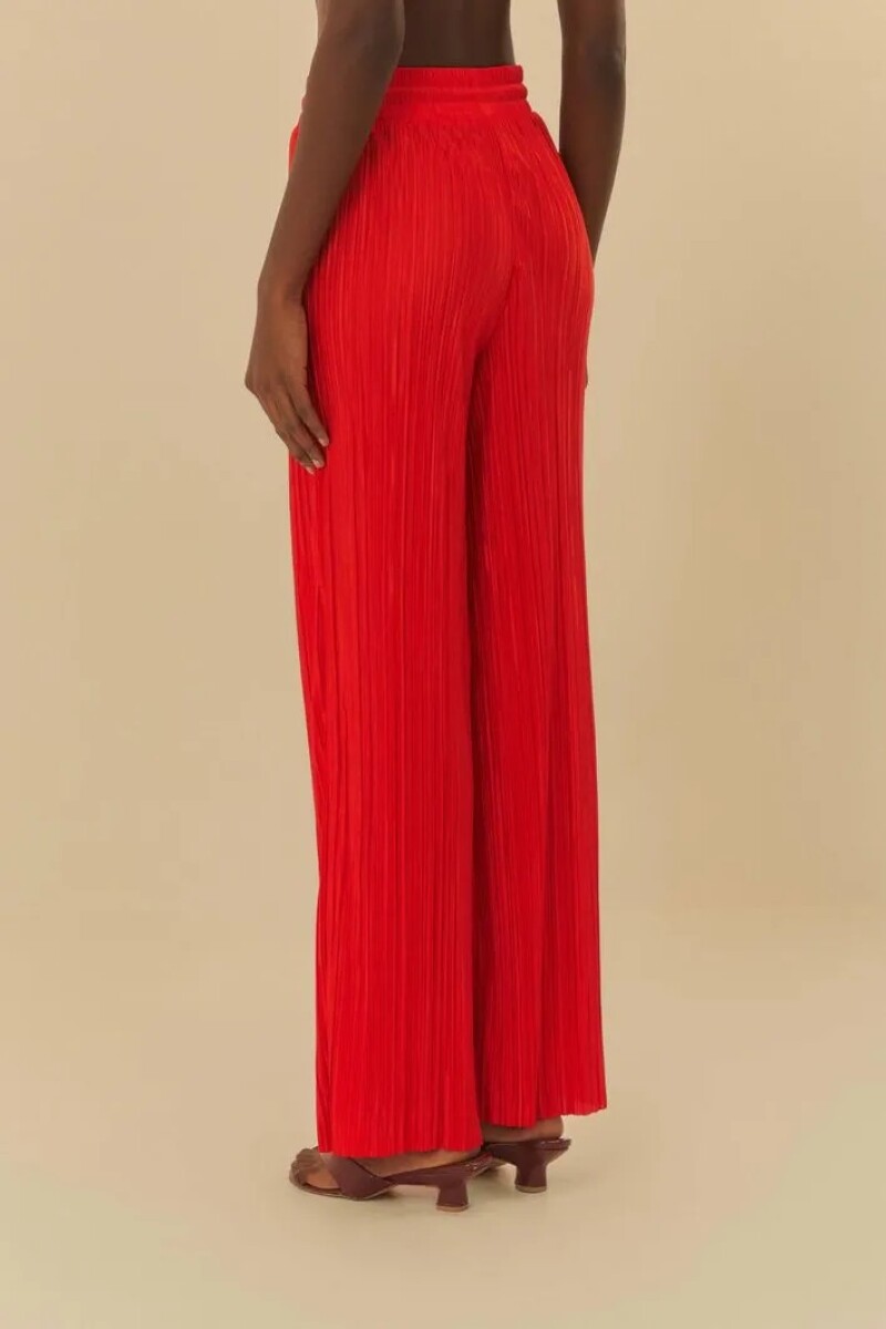 PANTALÓN PLISADO Rojo