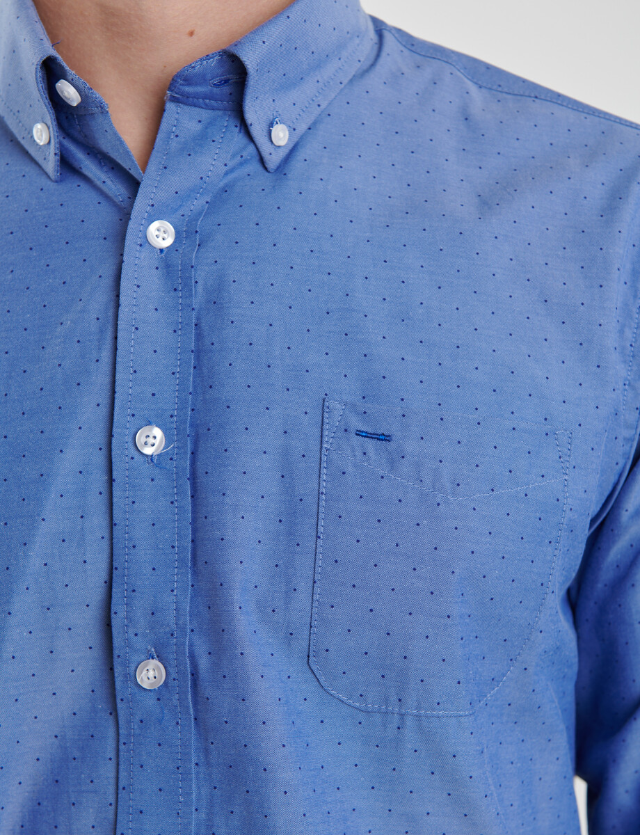 012593 CAMISA HARRINGTON LABEL Azul