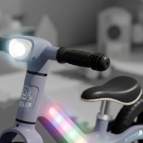 Bicicleta De Equilibrio Sin Pedales C/Luz R10 Niños Gris