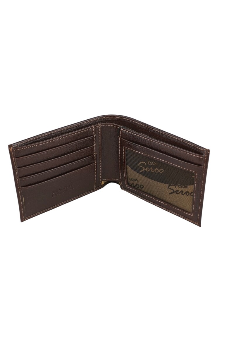 Billetera Clásica grande 100% Cuero Chocolate