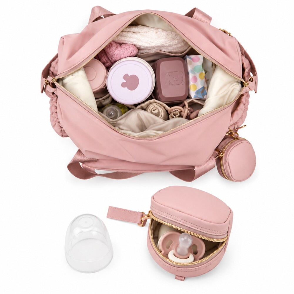 Bolso maternal XL ASH rosado