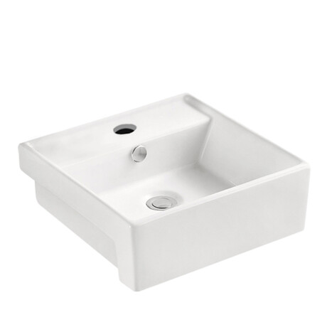 BACHA DE SEMI ENCASTRE SOBREPONER BLANCA PORCELANA 41X41X15 000