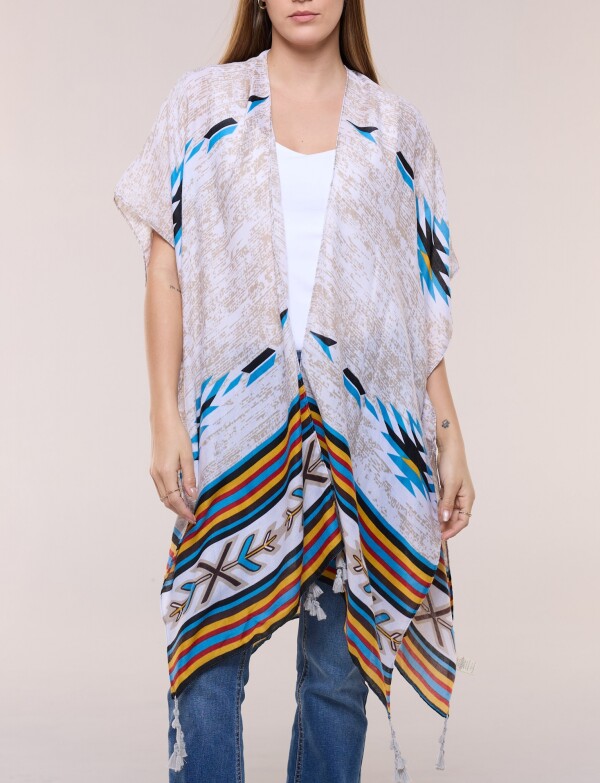 Kimono Tribal MULTI/BEIGE