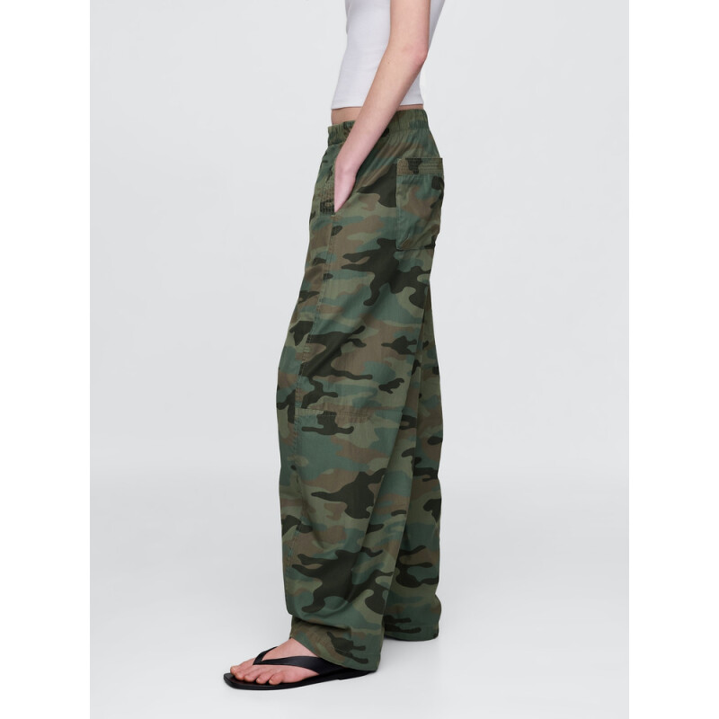 BARREL PARACHUTE PANT - SOFT KHAKI GREEN CAMO