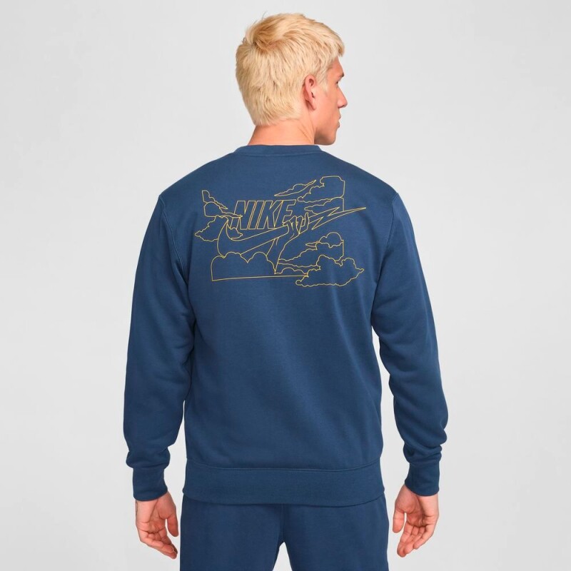 Abrigo Nike Club Ft Crew Bolt de Hombre Azul