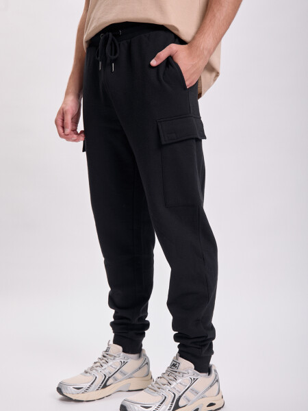 Pantalón deportivo cargo Negro