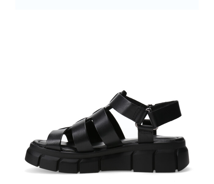 Sandalias de Mujer Bottero de tiras c/velcro Negro