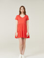 Vestido Boulevard Rojo Coral