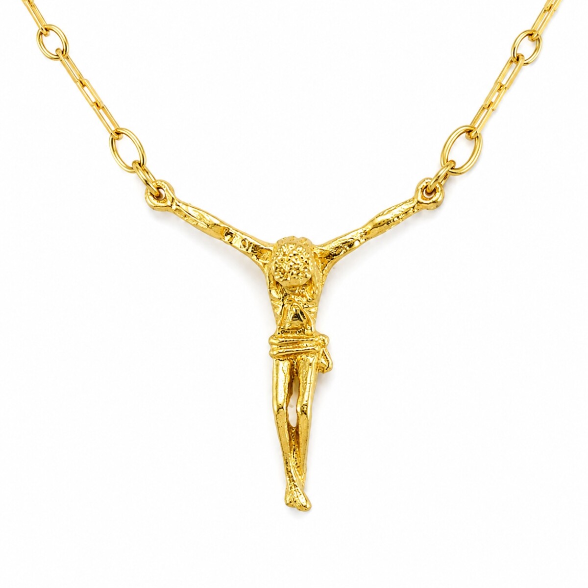 Cadena De Oro 18K Con Cristo 