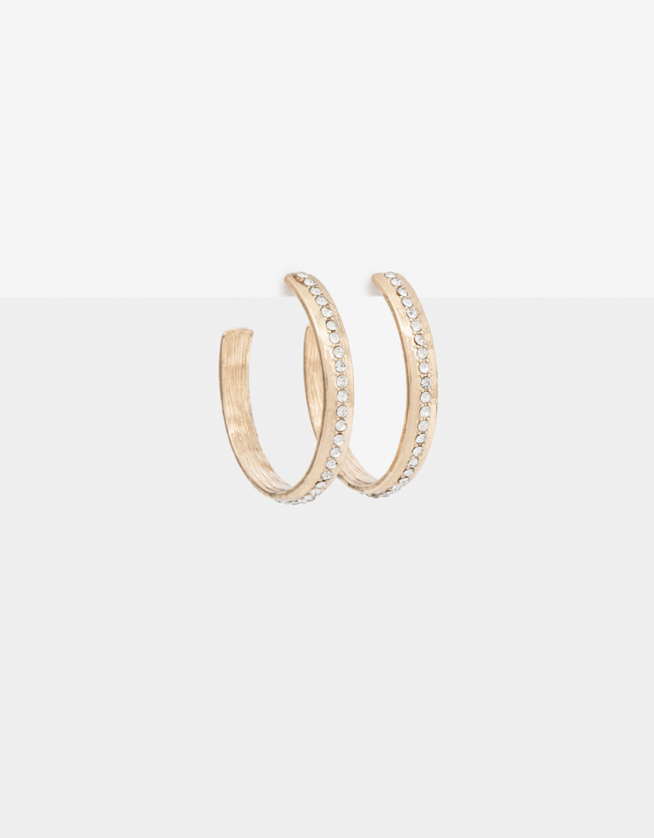 Aros Argollas Con Strass 