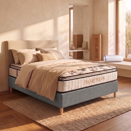 Sommier Plaza Y Media HAMPTONS Hybrid Bronze Gris