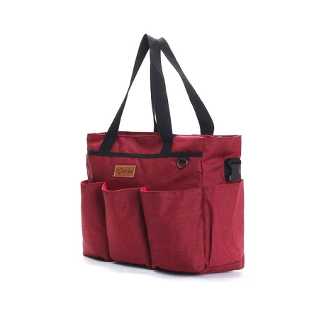 Bolso Maternal Hello Baby con Cambiador y Reparticiones ROJO