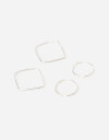 Aros Argollas Set Metal Set De Argollas En Plata 925 - Plateado