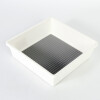 BANDEJA CUADRADA PLAST BLANCO 17X17X5CM Unica