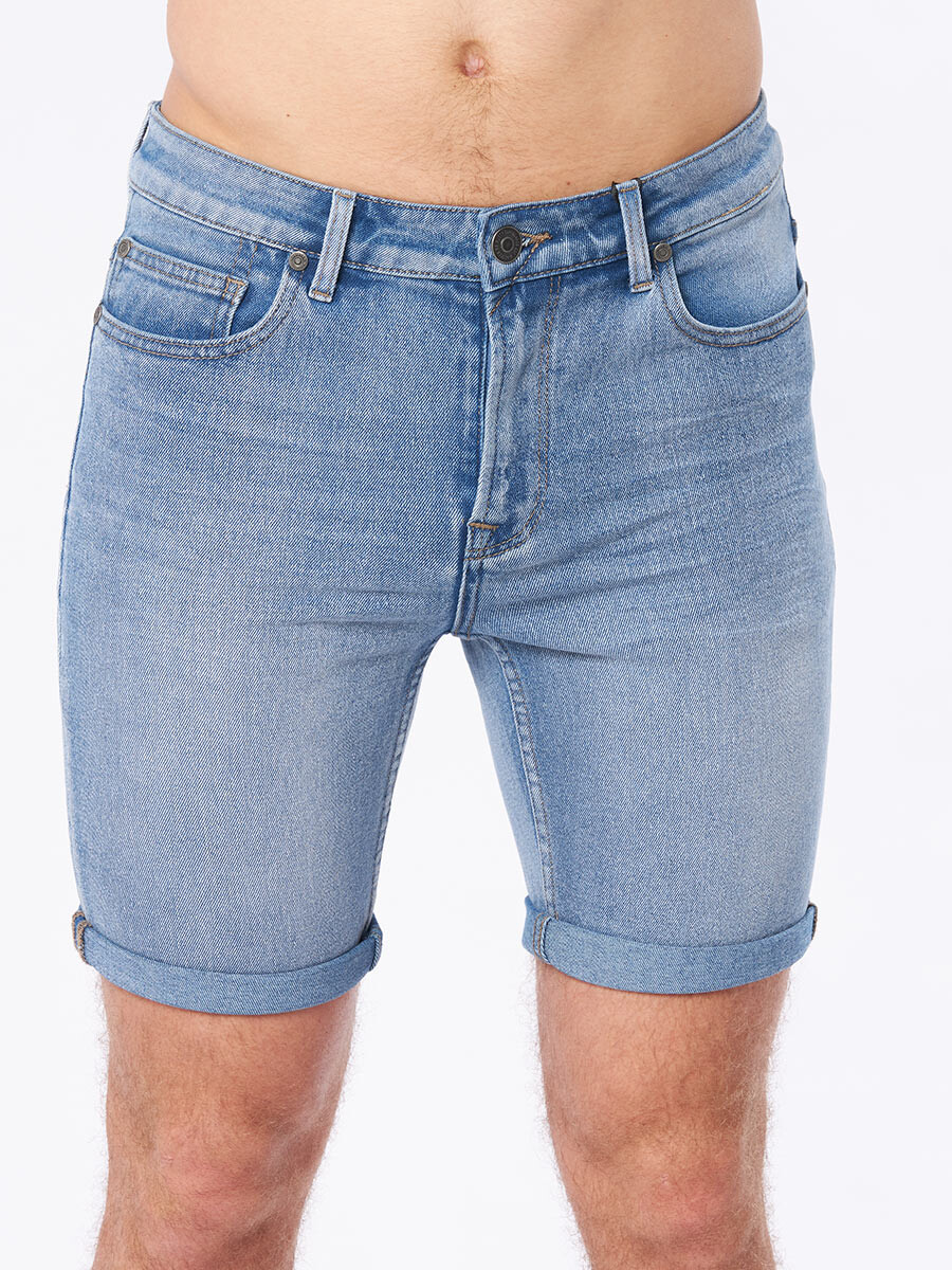 BERMUDA JEAN YUME RUSTY - Azul Medio 