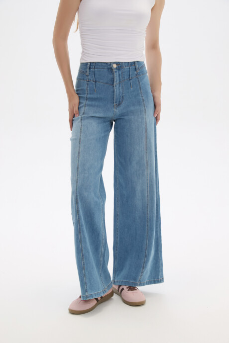 Pantalon Pulan Azul Grisaceo