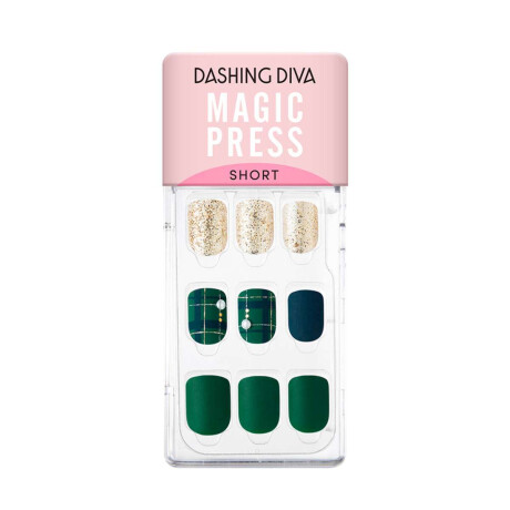 Uñas En Gel Listas (Press On) Green Duffle Coat (Cortas)