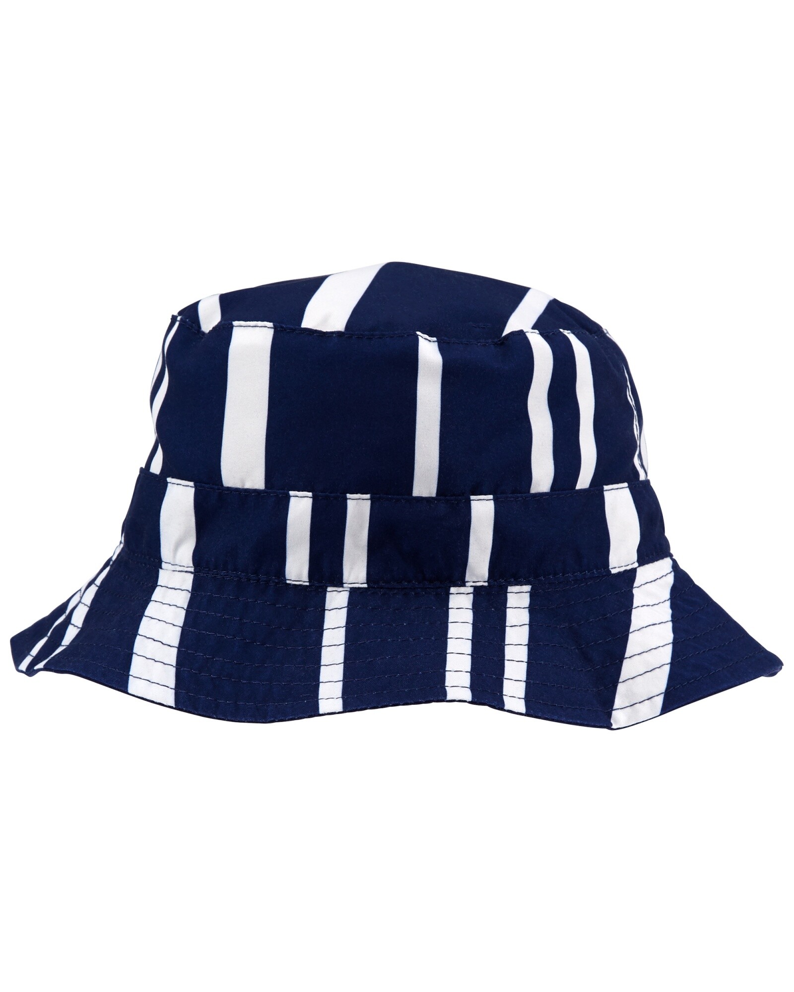 Gorro reversible de algodón con protección UPF 50+ diseño a rayas Sin color