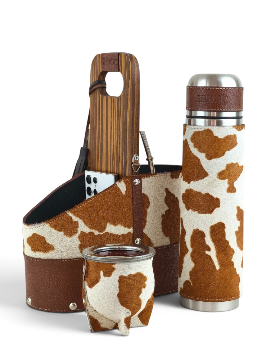 Set matero premium animal print - Marrón 