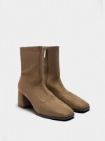 Botines Efecto Piel taupe