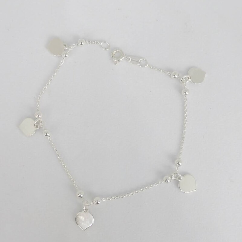 Pulsera plata Corazonada Pulsera plata Corazonada