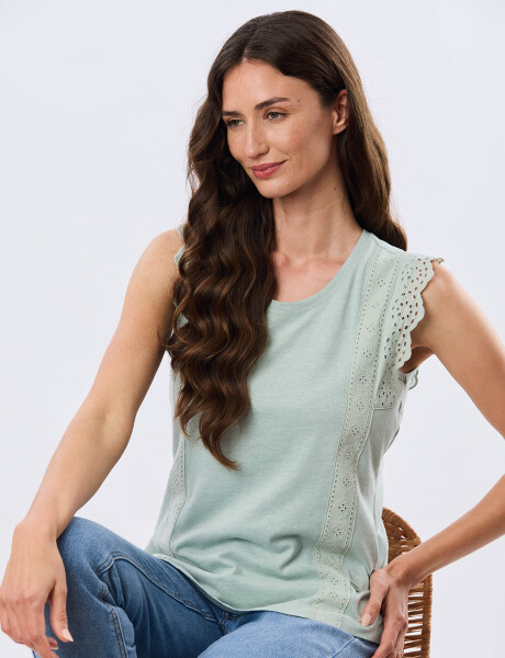 REMERA LISA DE ALGODÓN Verde