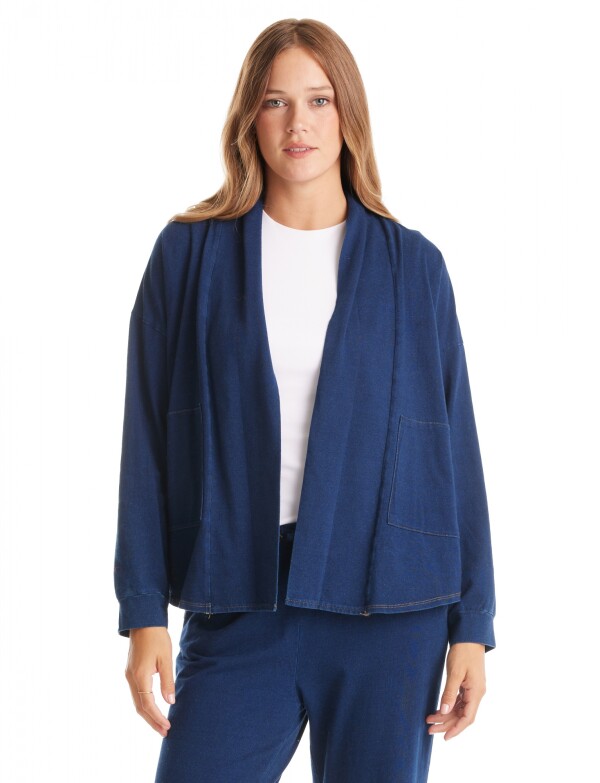 Cardigan Denim Abierto JEAN OSCURO