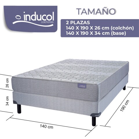 Sommier LINEA DORADA Inducol® - Espuma - GARANTIA 5 AÑOS 2 Plazas - 140 cm Sommier LINEA DORADA Inducol® - Espuma - GARANTIA 5 AÑOS 2 Plazas - 140 cm