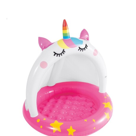 INTEX PISCINA UNICORNIO PARA BEBE PISO INFLABLE & PARASOL 102 X 102 CMS 45 LTS Intex Piscina Unicornio Para Bebe Piso Inflable & Parasol 102 X 102 Cms 45 Lts