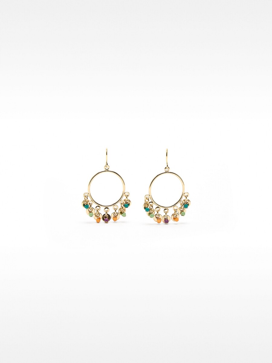 Pendientes Con Cuentas Multicolor multicolor