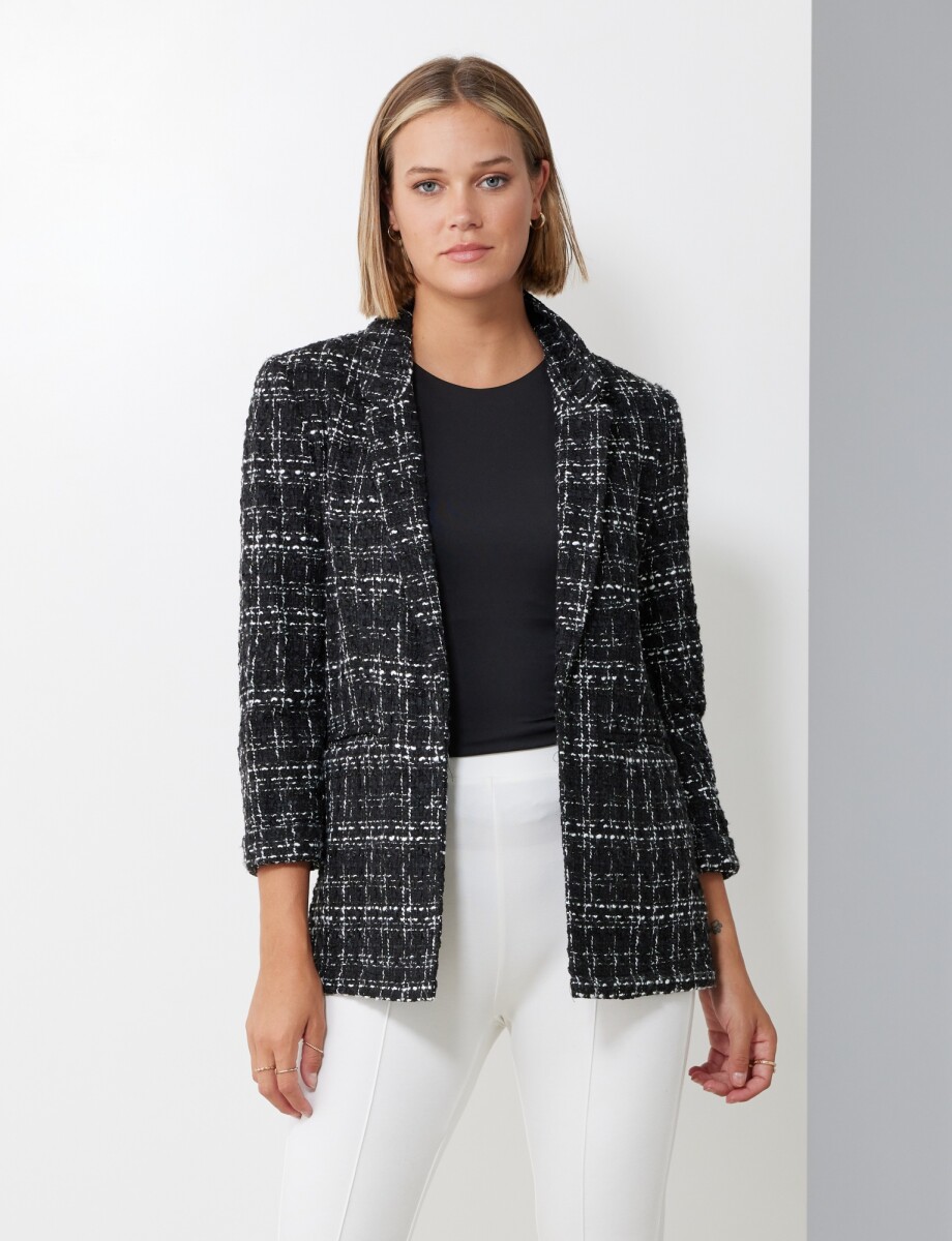 Blazer Tweed - Negro/blanco 