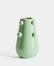 Jarrón Odra de cerámica verde claro acabado brillante 25,5 cm