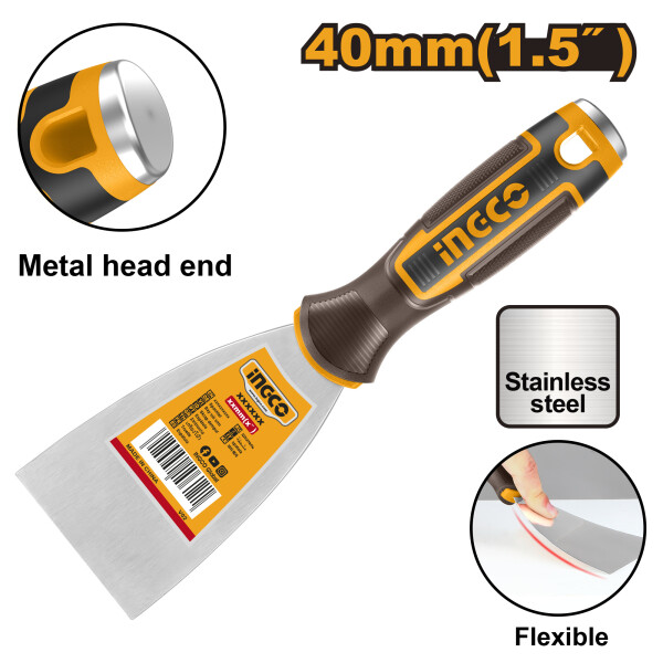 ESPATULA 40MM 1.5´´ ACERO INOX INGCO HPUT08040 ESPATULA 40MM 1.5´´ ACERO INOX INGCO HPUT08040