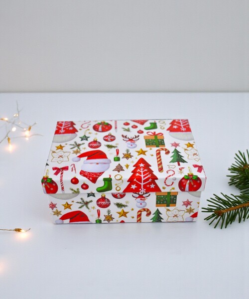 Caja Rigida Navidad 18x 24,5 x 10 Diseño 1