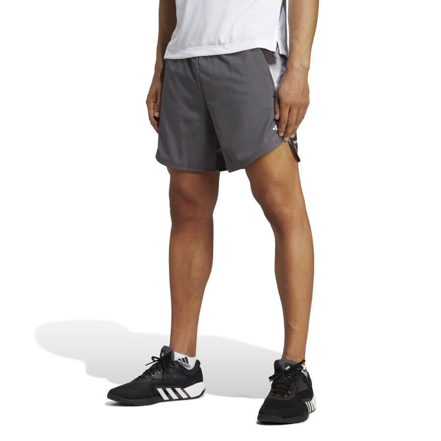 Short de Hombre Adidas Training Gris - Blanco